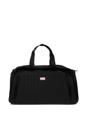 Diesel ribbed logo-patch holdalls bag - Black