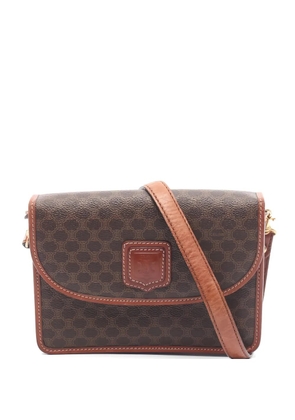 Celine Pre-Owned 2000s Macadam leather cross body bag - Brown