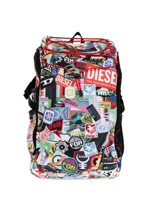 Diesel logo-patch drawstring backpack - Red