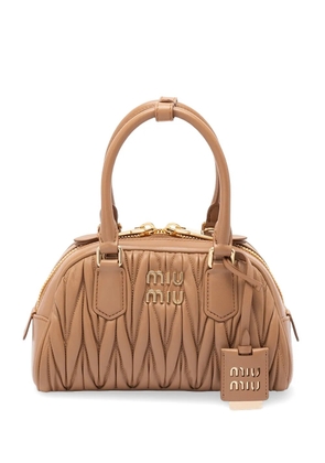 Miu Miu Arcadie leather tote bag - Neutrals