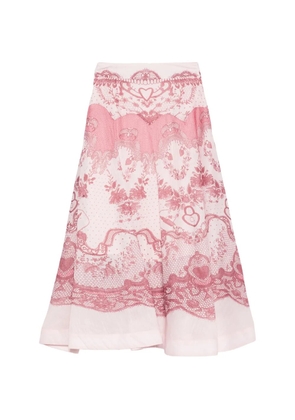 Cenere GB floral-print skirt - Pink