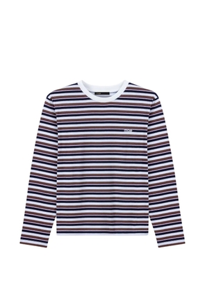 Maje striped-pattern long-sleeve T-shirt - Blue