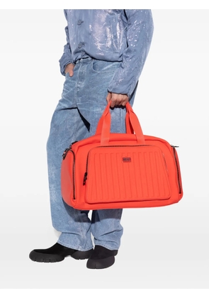 Diesel ribbed-panel logo-plaque holdalls - Orange