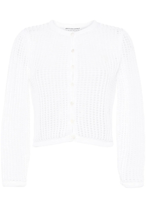 Alexander Wang open-knit cropped cardigan - White
