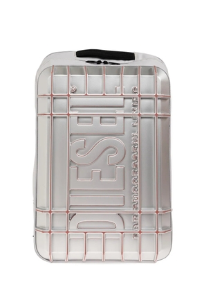 Diesel embossed logo-plaque backpack - Grey