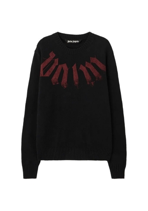 Palm Angels logo-print sweater - Black