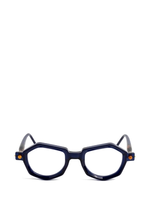 Kuboraum P27 geometric-frame glasses - Blue