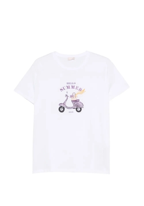 LIU JO print-detail T-shirt - White