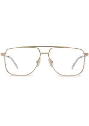 Alexander McQueen Eyewear oversize-frame glasses - Gold