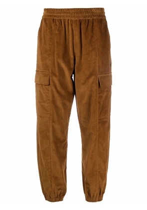COUNTY OF MILAN Cross corduroy track pants - Brown