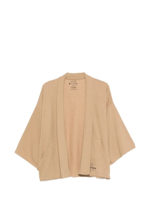 Osklen raw-cut kimono coat - Neutrals