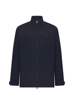 Herno high-neck multi-pocket jacket - Blue