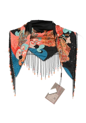ETRO paisley-pattern beaded scarf - Black