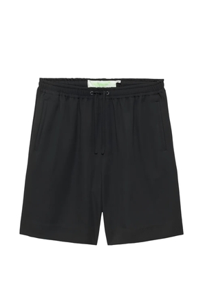 NEW AMSTERDAM drawstring logo-patch shorts - Black