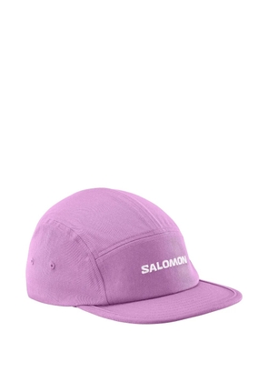 Salomon logo-print five-panel cap - Purple