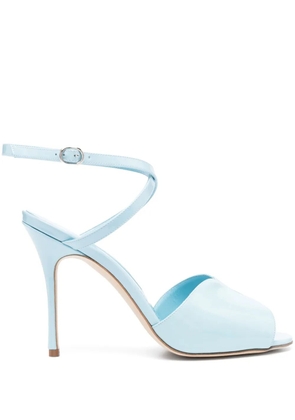 Manolo Blahnik Hourani 105mm patent-leather pumps - Blue