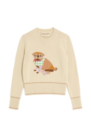 Valentino Garavani embroidered sweater - Neutrals