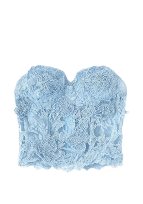 Ermanno Scervino structured rebrodé bustier top - Blue