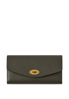 Mulberry Darley grained turn-lock wallet - Green