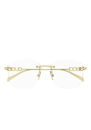 Gucci Eyewear geometric-frame glasses - Gold