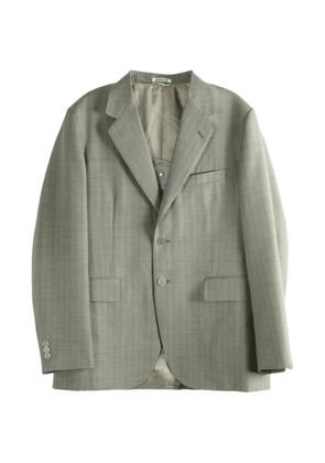 Auralee check-pattern wool jacket - Green