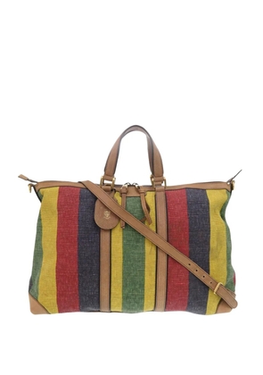 Gucci Pre-Owned 2000-2015 Baiadera Canvas Striped Weekender travel bag - Yellow