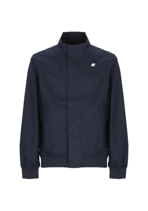 K-Way logo-patch high-neck jacket - Blue