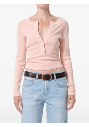 Citizens of Humanity Varra ribbed Henley long-sleeve t-shirt - Pink