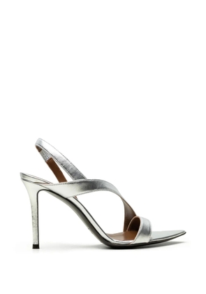 Giuseppe Zanotti Intriigo metallic-finish crossover-strap sandals - Silver