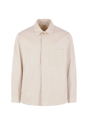 Umit Benan Jerome patch-pocket twill-pocket overshirt - Neutrals