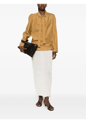 LEMAIRE tie-neck raglan-sleeve blouse - Neutrals