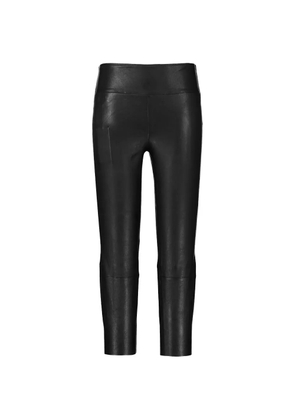 Sprwmn leather cropped legging - Black