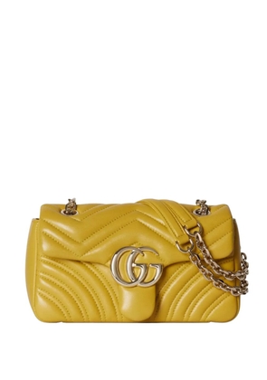 Gucci small GG Marmont chevron-quilted shoulder bag - Yellow