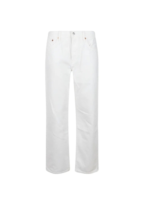 RE/DONE logo-patch jeans - White