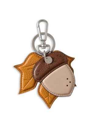 Mulberry British Park leaf acorn keyring - Brown