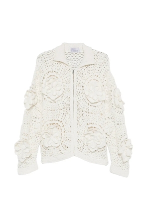 Giuseppe Di Morabito floral-appliqué cardigan - Neutrals