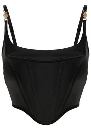 Versace Medusa '95 satin corset top - Black