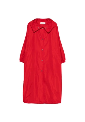 Róhe hooded press-stud coat - Red