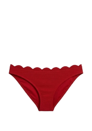 Marysia scalloped textured bikini bottoms