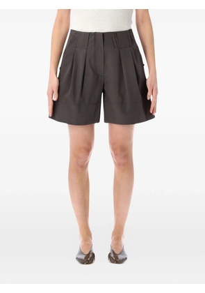 Low Classic pleated wide-leg shorts - Brown