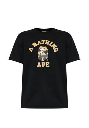 A BATHING APE® camouflage-print logo T-shirt - Black