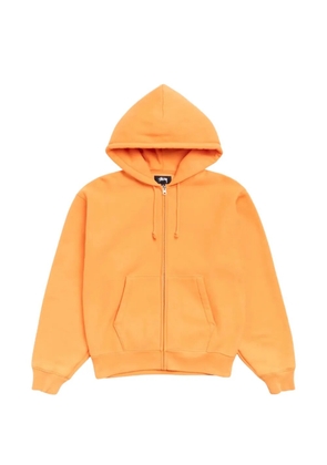 Stüssy graphic-print zip-up hoodie - Orange