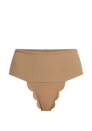 Marysia Santa Clara scallop-hem bikini bottoms - Neutrals