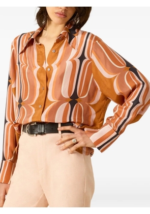Alix of Bohemia abstract-print button-down shirt - Orange