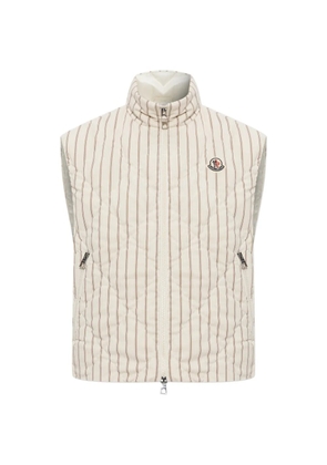 Moncler Aussa pinstriped quilted gilet - Neutrals
