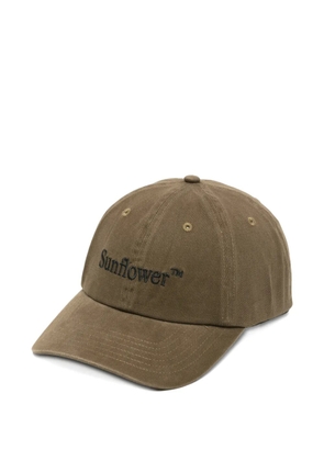 Sunflower logo-embroidered baseball cap - Brown