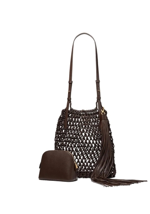 Michael Kors Collection Loli macramé tote bag - Brown