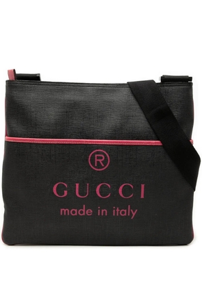 Gucci Pre-Owned 2000-2015 GG Supreme Trademark Logo crossbody bag - Black