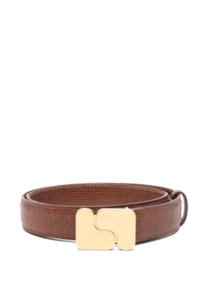 Soeur Ninon textured buckle leather belt - Brown