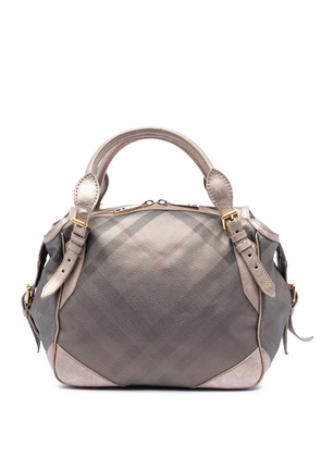 Burberry Pre-Owned 2000-2017 Smoke Check Coated Canvas Oakford handbag - Gold